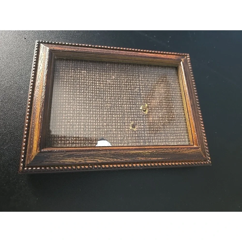 Vintage Lot Of 5 MCM‎ Metal Picture Frames Gold Tone Easel Mini Wedding Art Wall